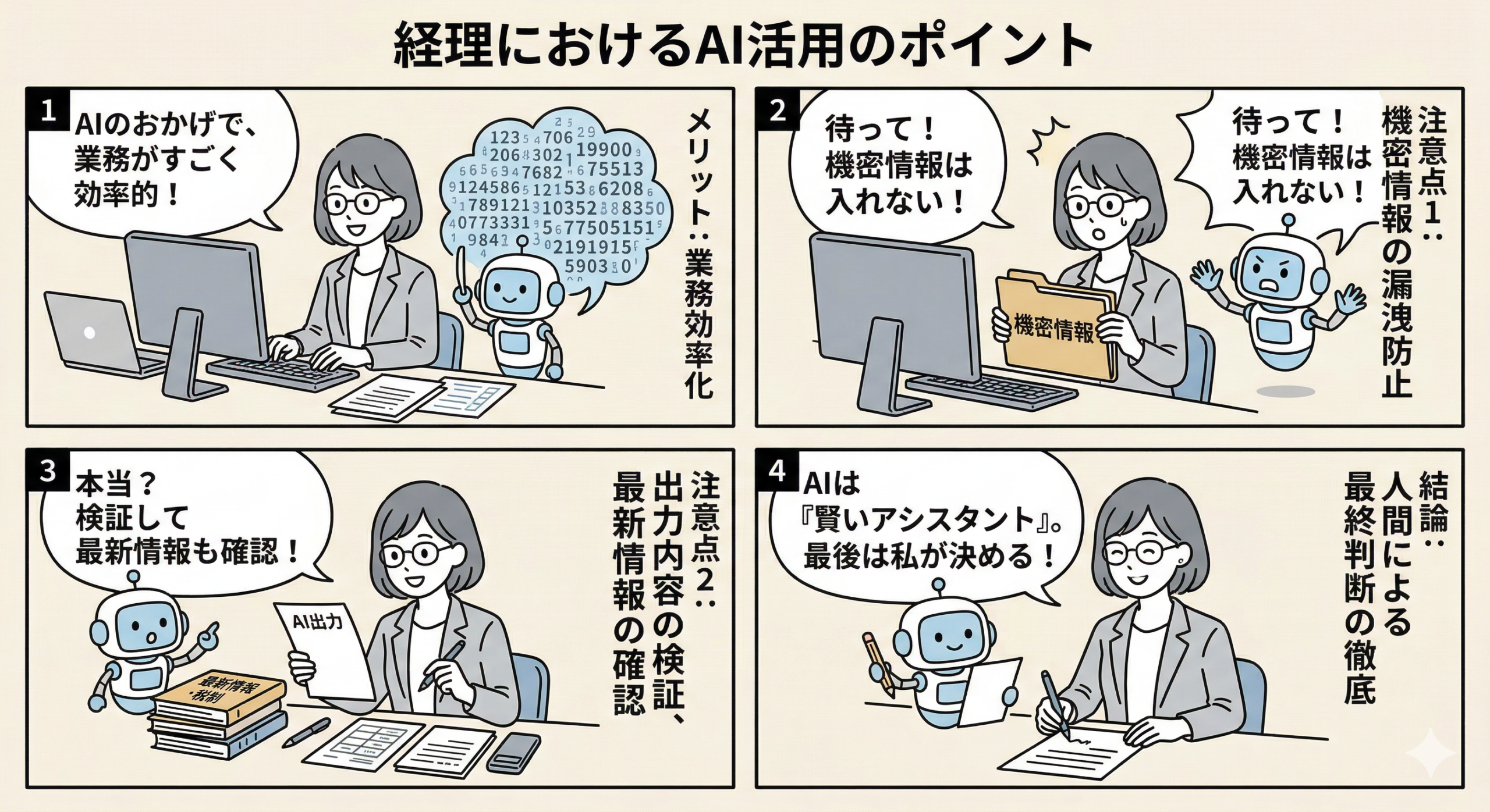 経理がAIを使うときの注意点