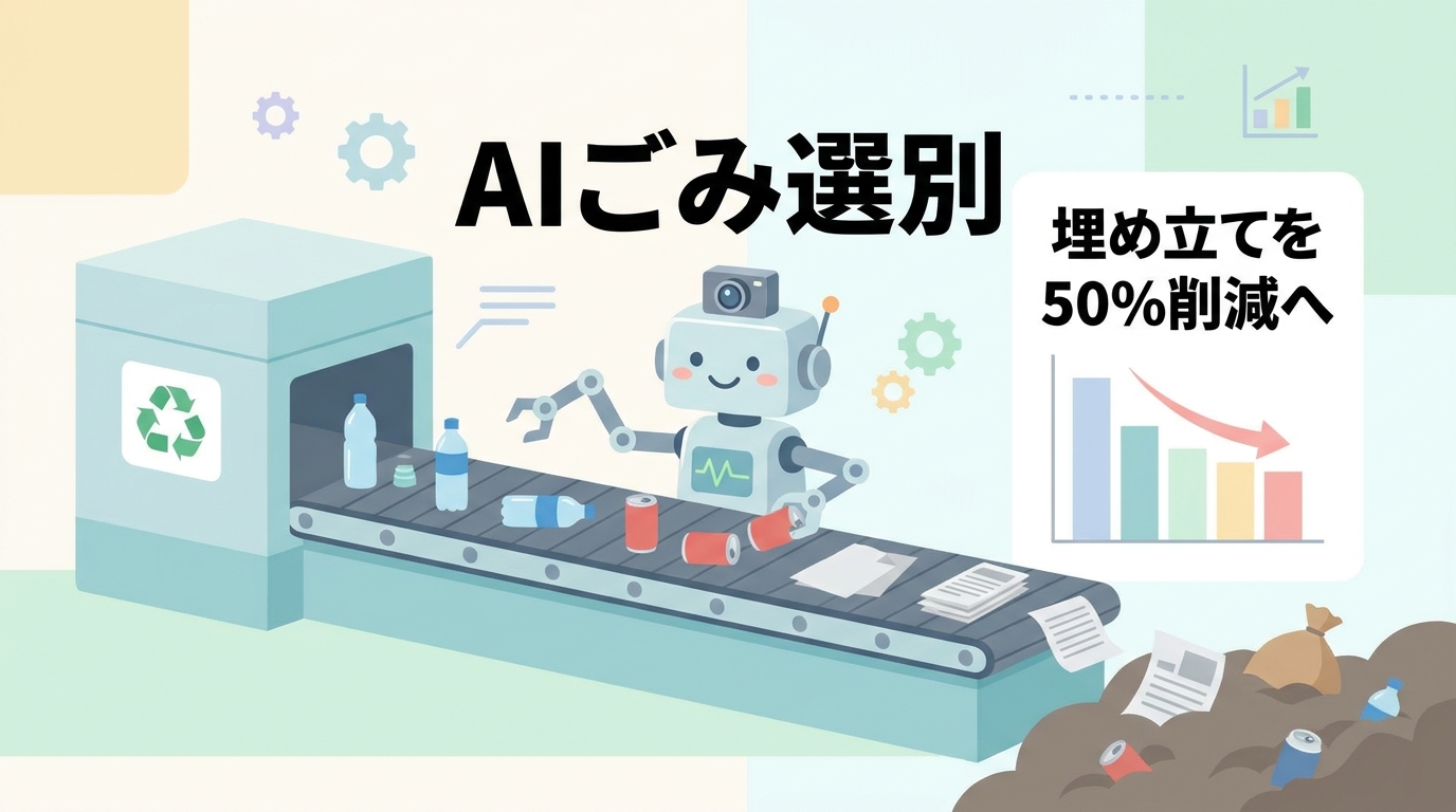 米バージニア州のAIごみ選別プロジェクト(埋め立てを50%削減へ)