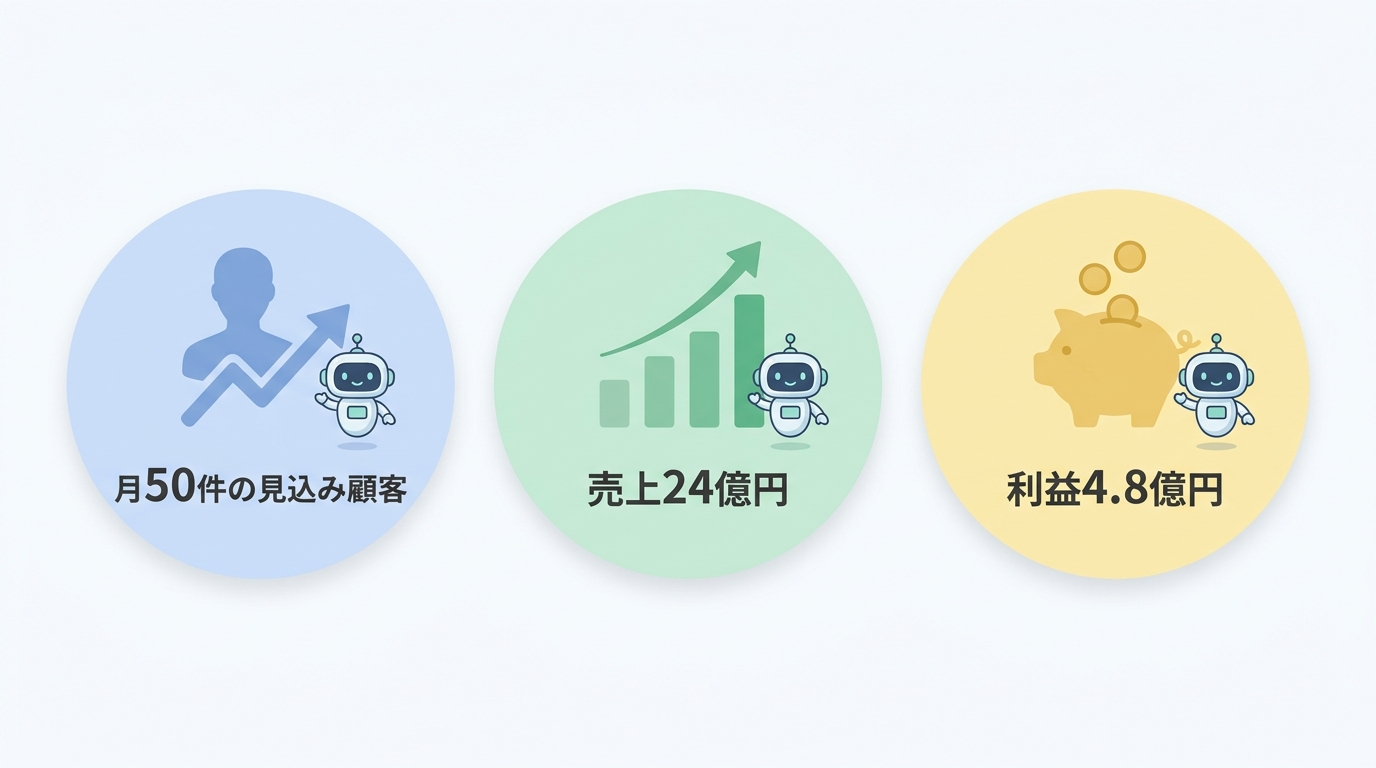 敷島住宅がAgentforce導入で掲げる目標——月50件の見込み顧客・売上24億円・利益4.8億円