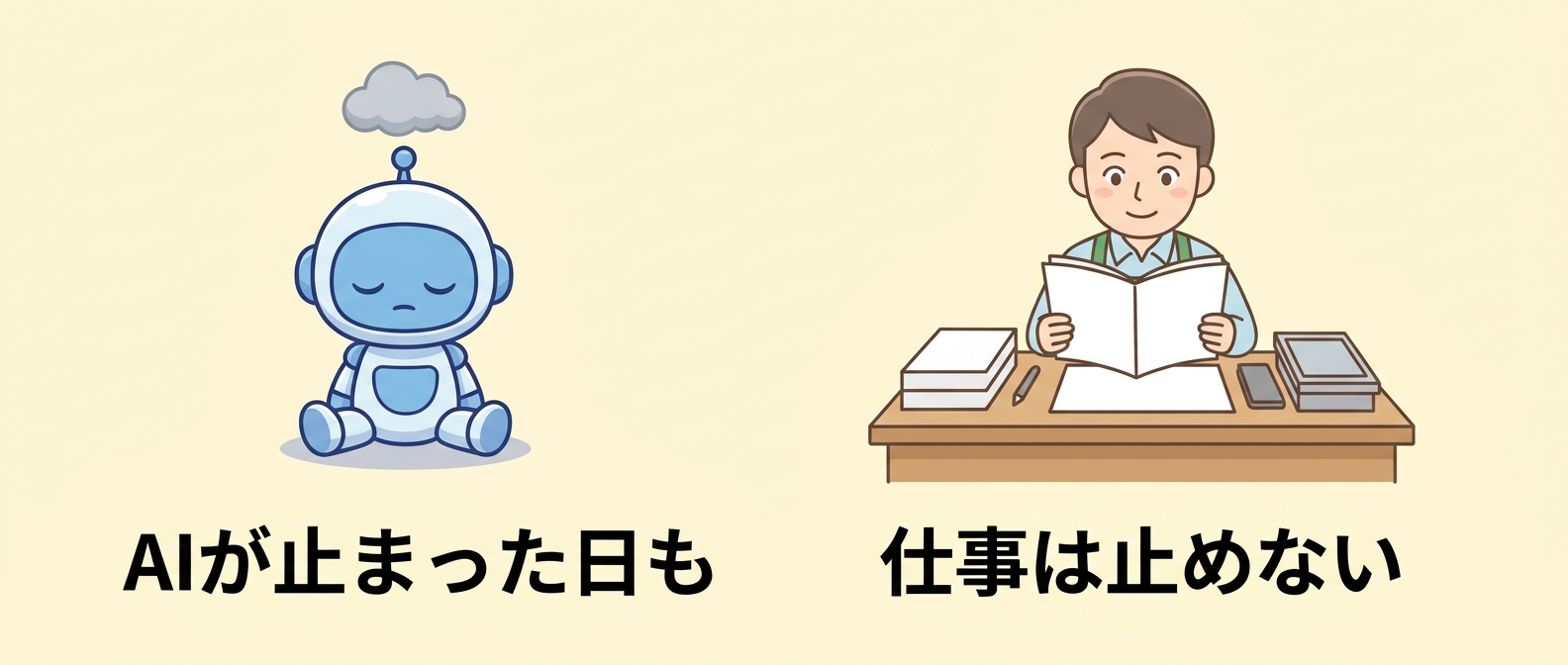 8月31日、ChatGPTが止まった——AI頼みの業務を“その日”も回す3つの備え
