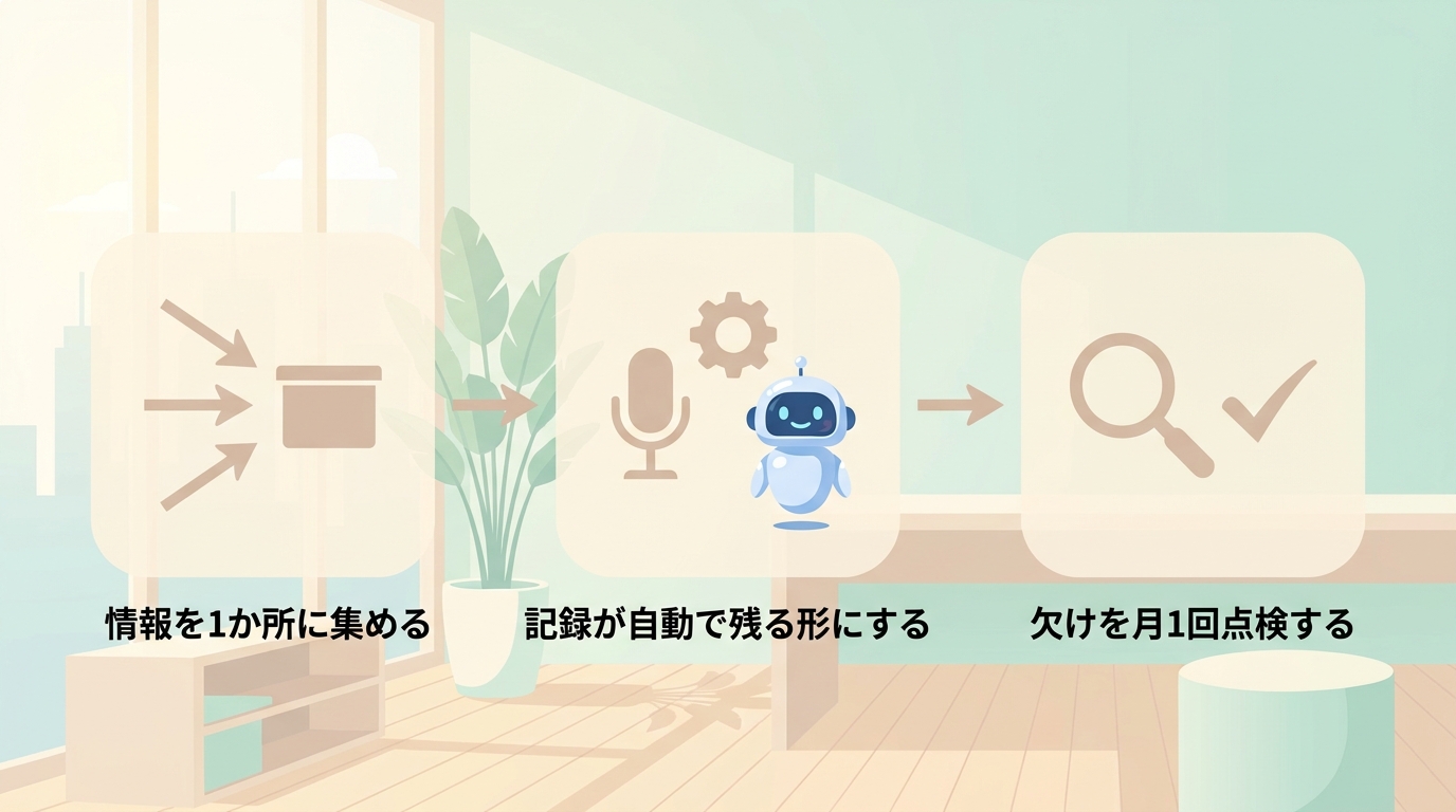 文脈づくり3つの準備のステップ図